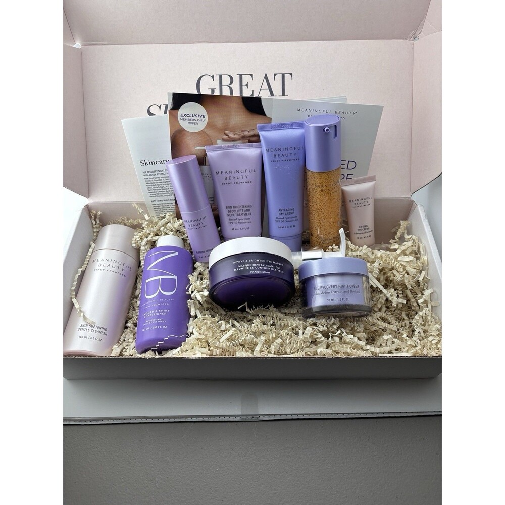 Meaningful Beauty Cindy Crawford - 9 piece Skin And Hair set BNIB
